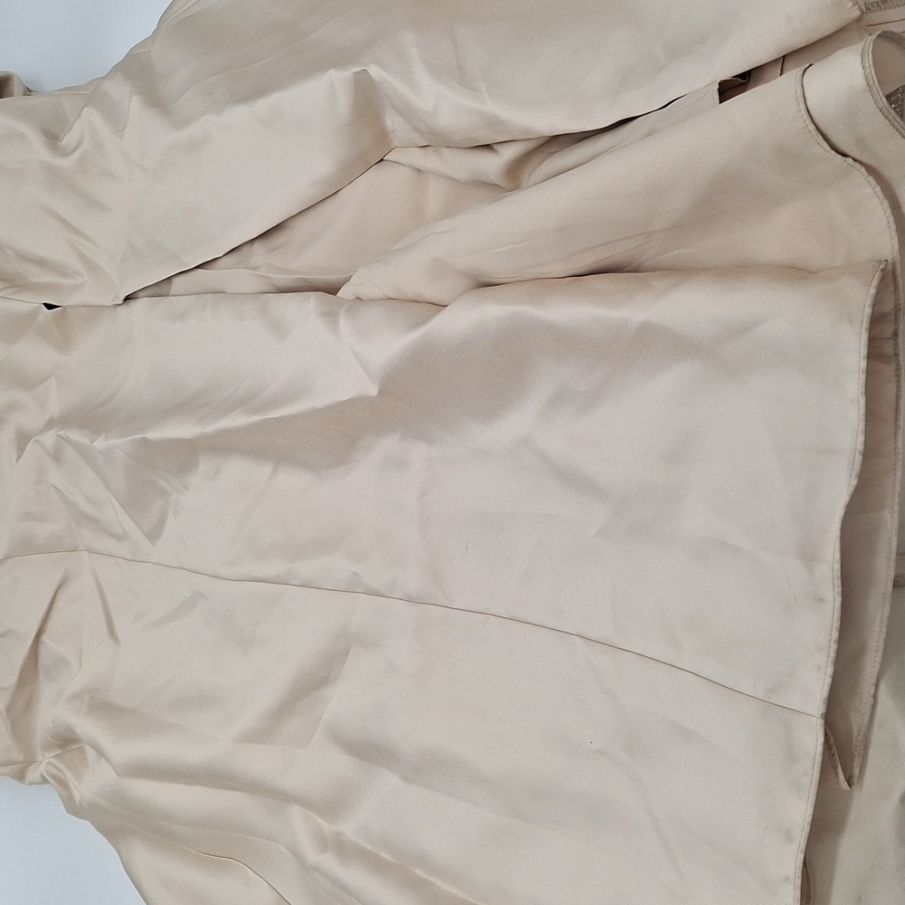 Alfred Sung Off-the-Shoulder Bow-Back Satin Trumpet Gown Champagne 16R - Picture 3 of 16